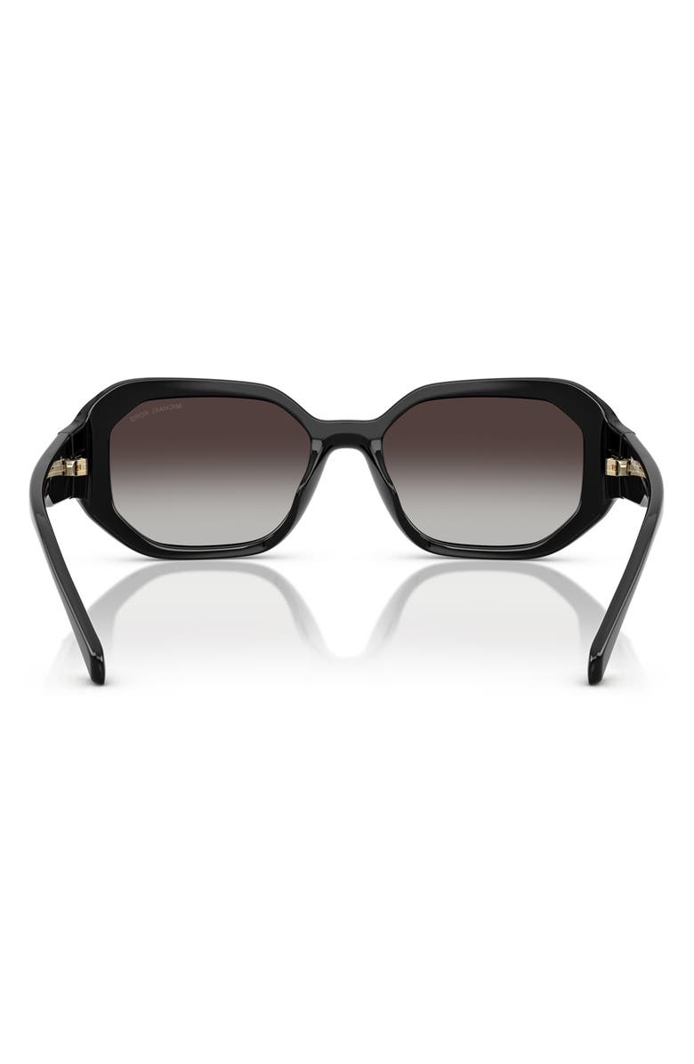 Michael Kors 54mm Gradient Geometric Sunglasses, Alternate, color, Black / Dark Grey Gradient