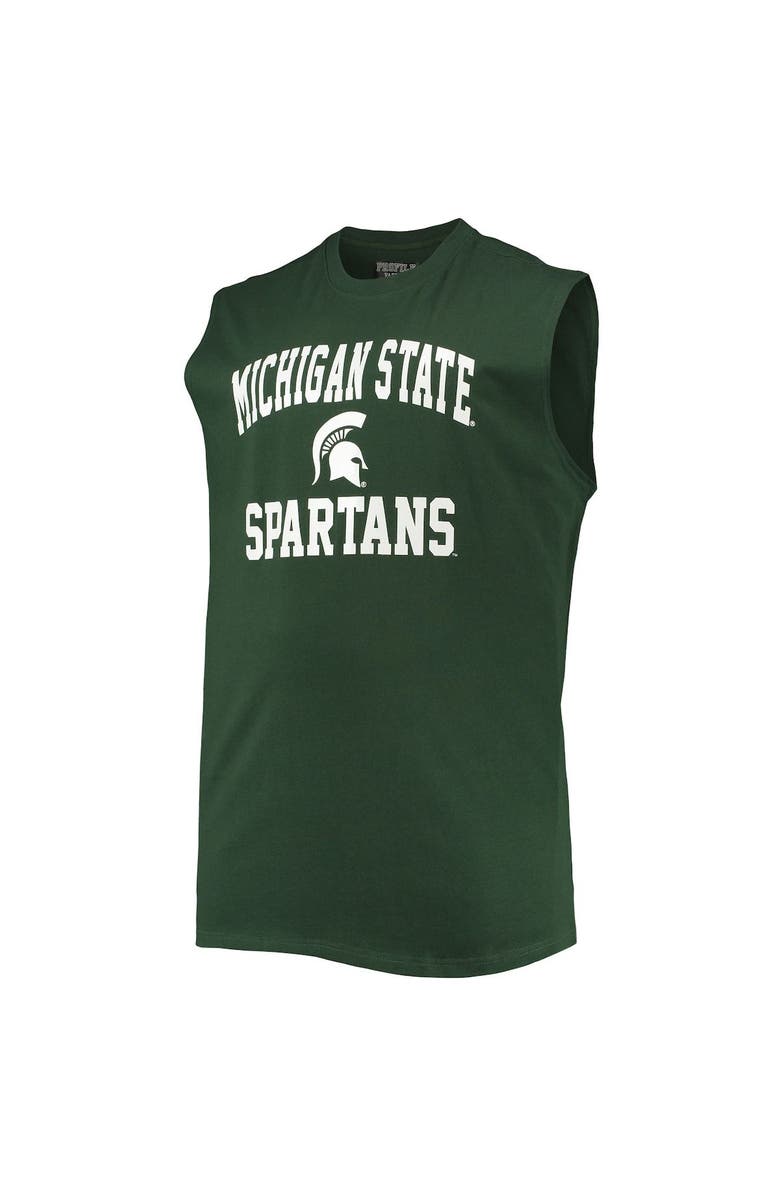 PROFILE Men's Michigan State Spartans Green Big & Tall Team Muscle Tank Top, Alternate, color, 
