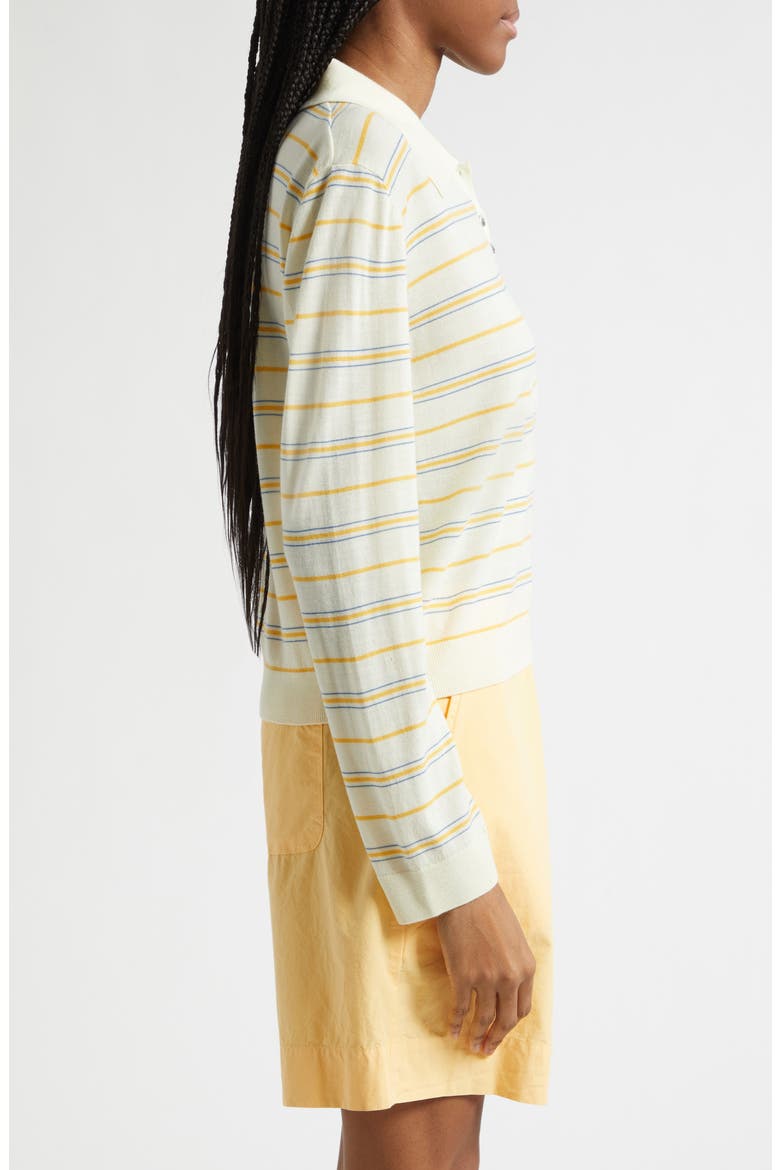 James Stripe Merino Wool Polo, Alternate, color, SOLEIL STRIPE
