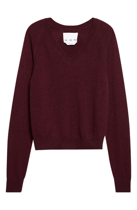 Cashmere & Silk V-Neck Sweater