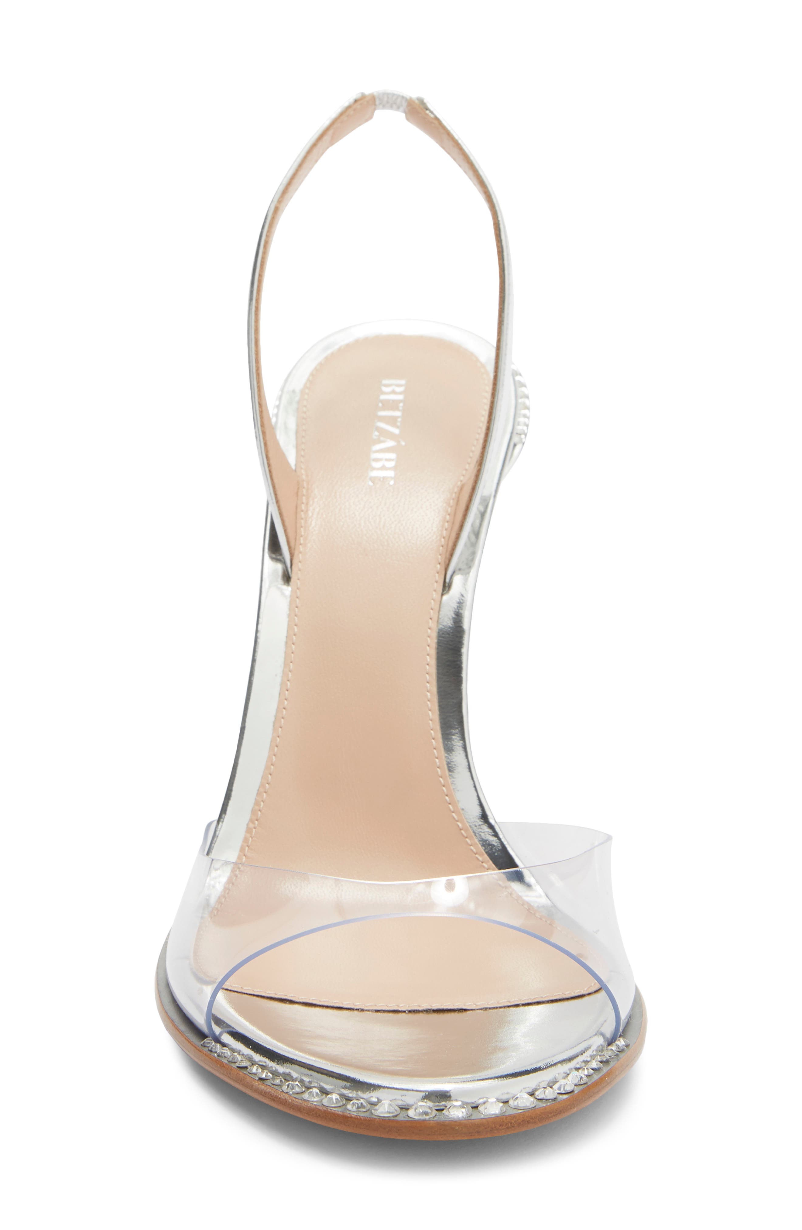 Crystal Mirror Slingback Sandal, Alternate, color, CLEAR PVC