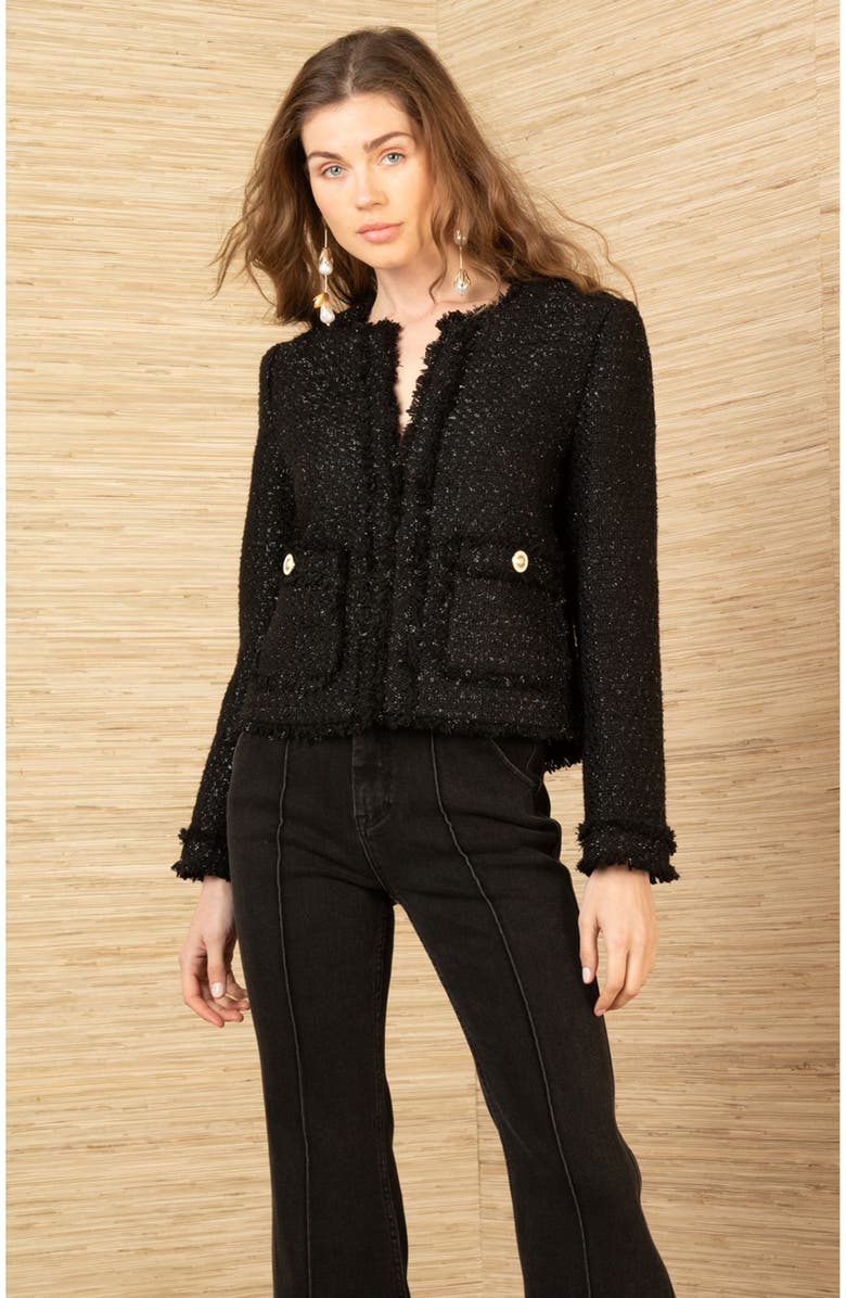 Hale Bob Magdalena Boucle Tweed Jacket, Alternate, color,