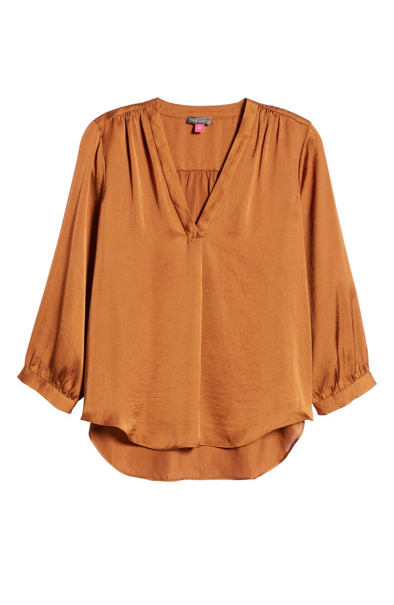 Vince Camuto Rumple Satin Blouse, Alternate, color, 