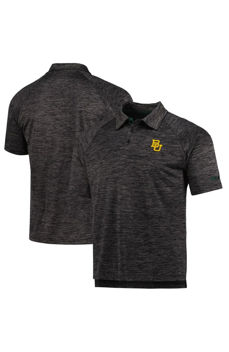 COLOSSEUM Men's Colosseum Heathered Black Baylor Bears Down Swing Polo, Main, color,
