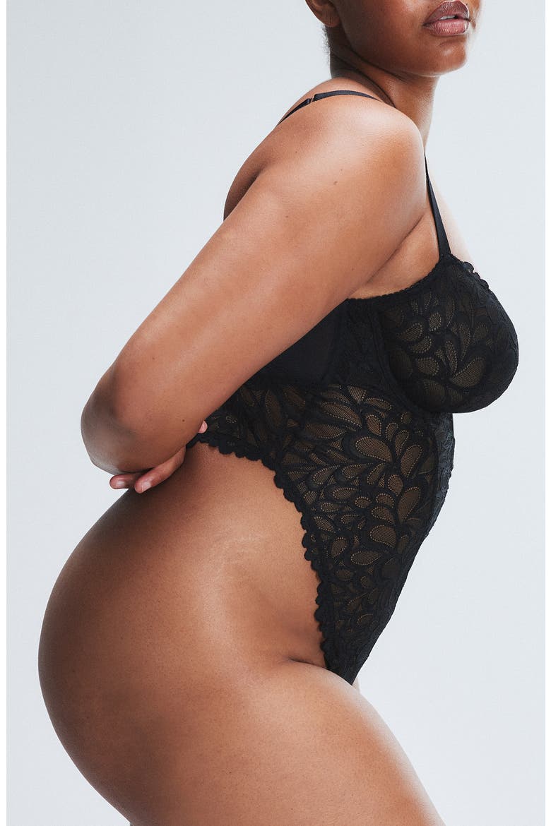 Savage Not Sorry Sheer Lace Teddy, Alternate, color, BLACK CAVIAR