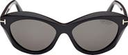 TOM FORD Toni 55mm Polarized Oval Sunglasses