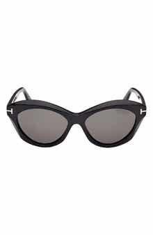 Toni 55mm Polarized Oval Sunglasses