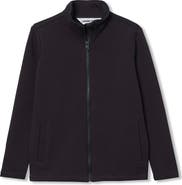 Lands' End Boys Long Sleeve Knit Full Zip Mock Neck Sweatshirt