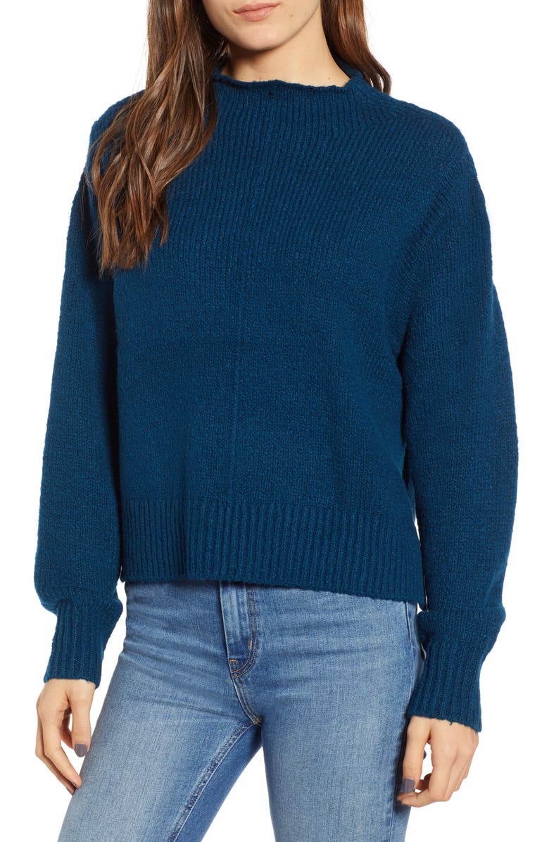 Leith Fuzzy Side Slit Sweater, Main, color,