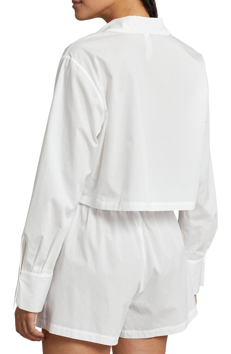 Polo Ralph Lauren Crop Cotton Poplin Short Pajamas, Alternate, color, 