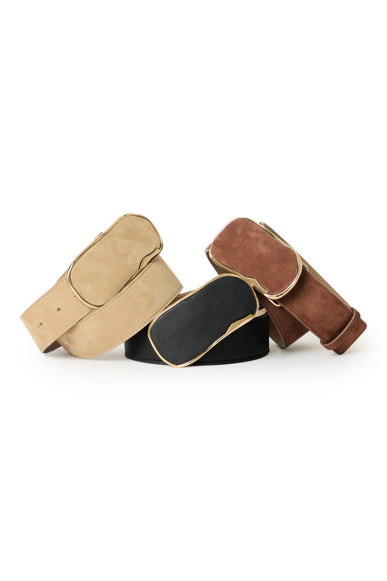 Jonah Leather Belt, Alternate, color, BLACK GOLD