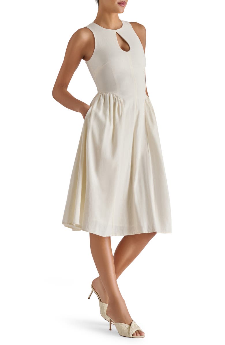 Steve Madden Everleigh Sleeveless Fit & Flare Dress, Alternate, color, Natural