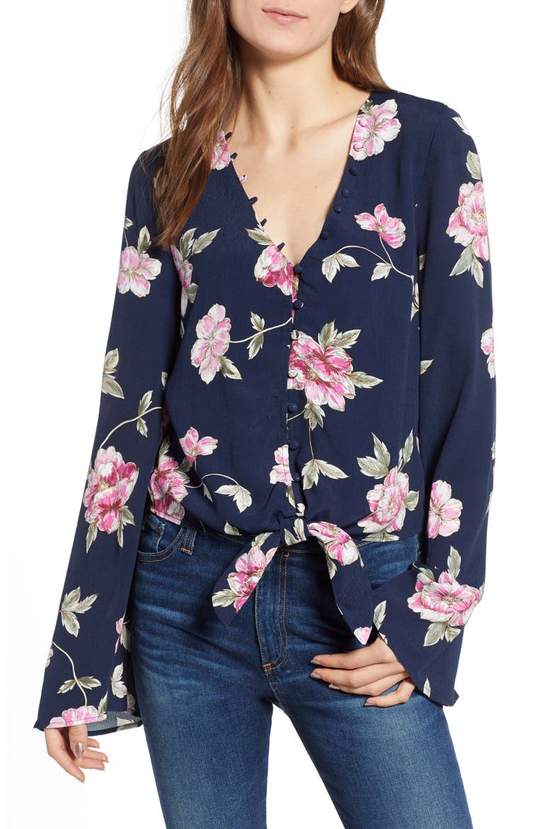 Jerome Floral Bell Sleeve Top video