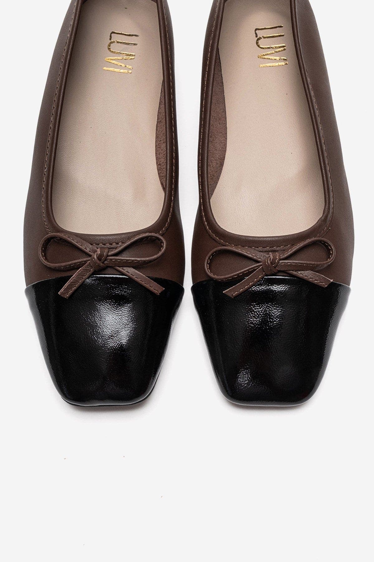 Rony Leather Ballet Flat, Alternate, color, Brown Patent