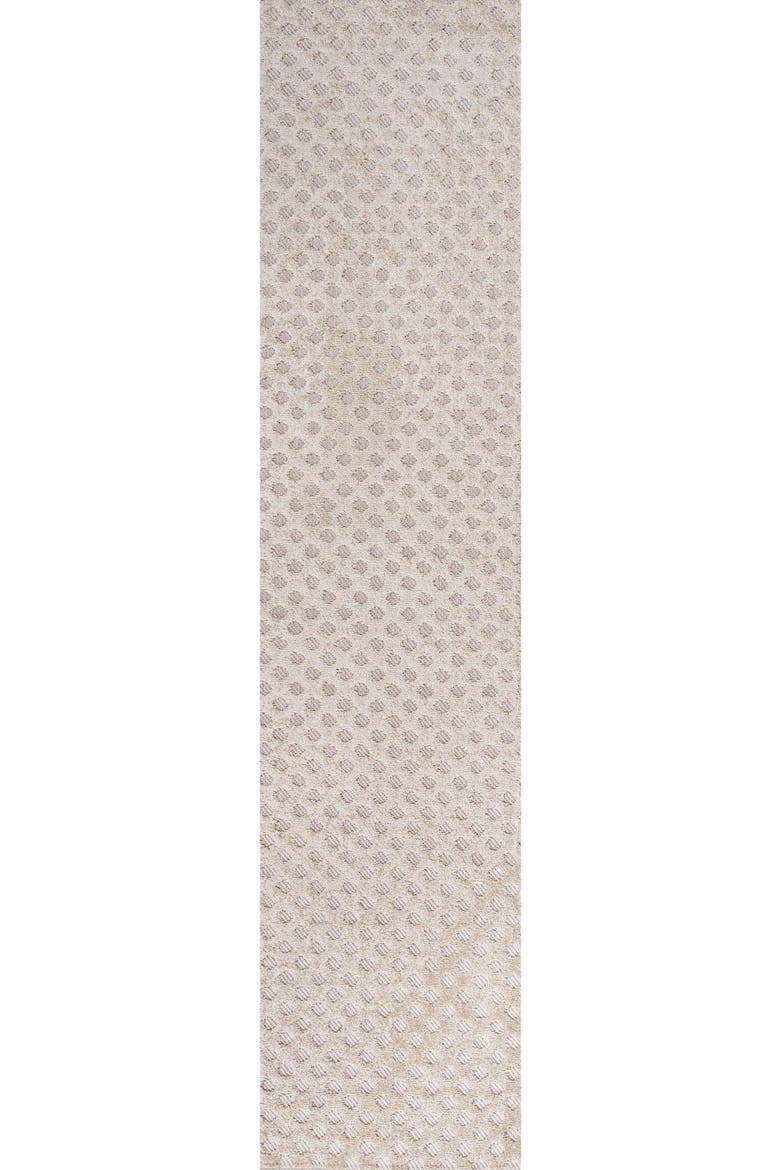 Rabat High-Low Pile Mini-Diamond Trellis Indoor/Outdoor Area Rug, Alternate, color, Beige