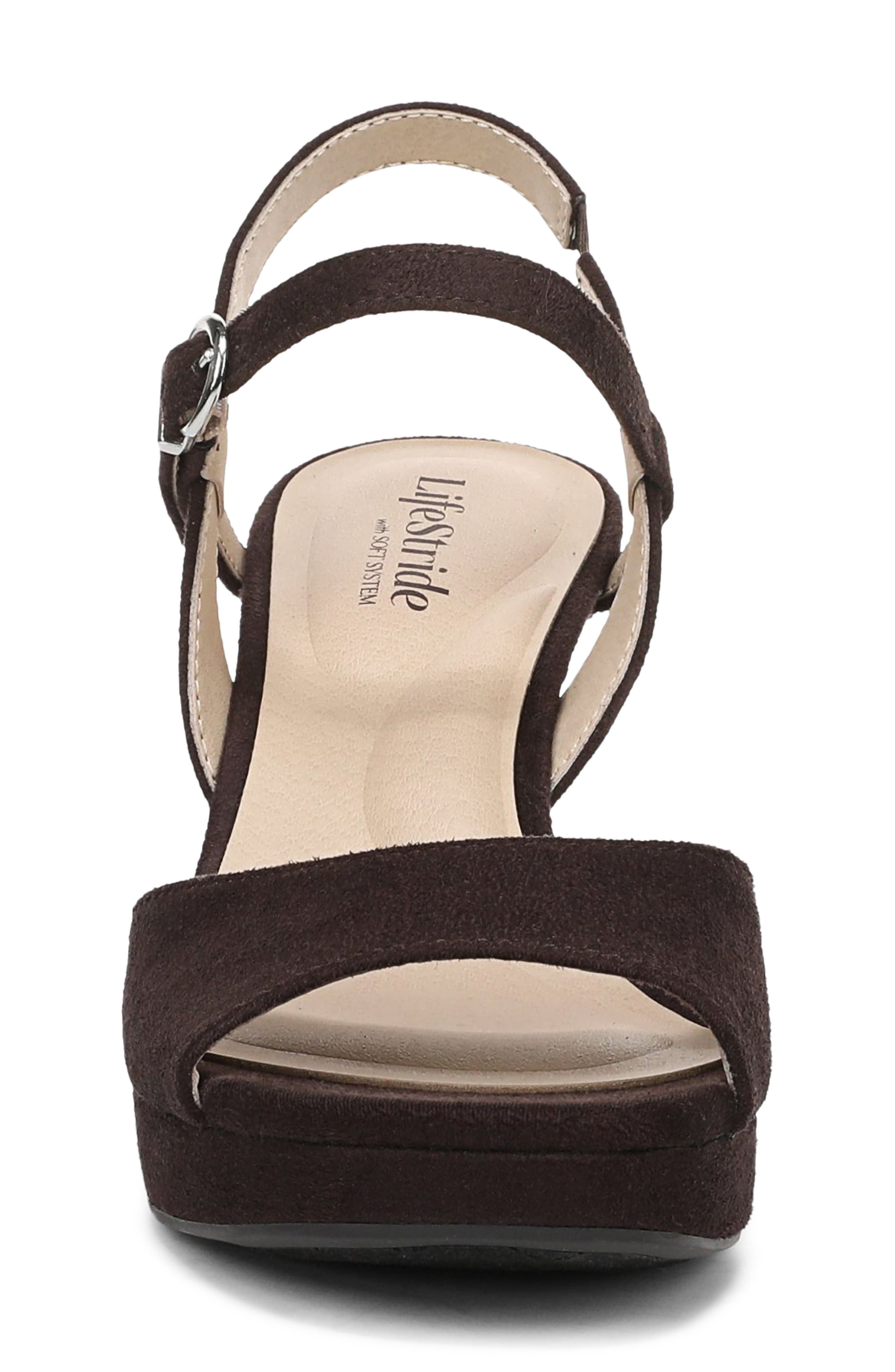 Gwendolyn Ankle Strap Sandal, Alternate, color, DARK CHOCOLATE
