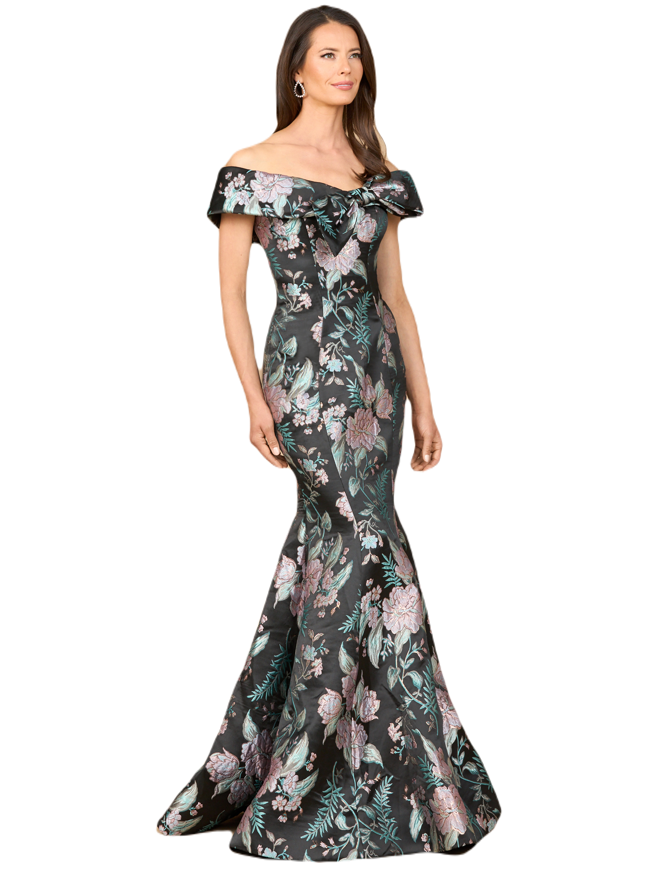 Fitted, Mermaid Brocade Gown