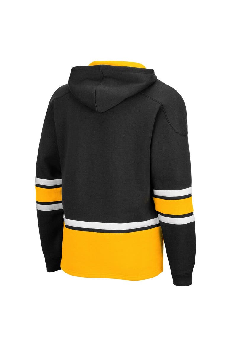 Men's Colosseum Black Iowa Hawkeyes Lace Up 3.0 Pullover Hoodie, Alternate, color, Black