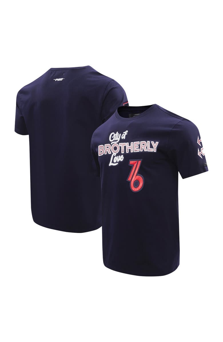 PRO STANDARD Men's Pro Standard Navy Philadelphia 76ers 2023 City Edition T-Shirt, Main, color, Navy