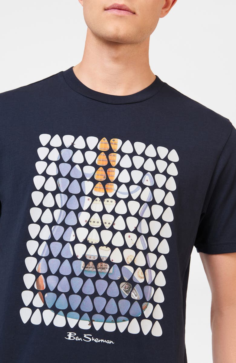 Ben Sherman Plectrum Art Organic Cotton Graphic T-Shirt, Alternate, color, 