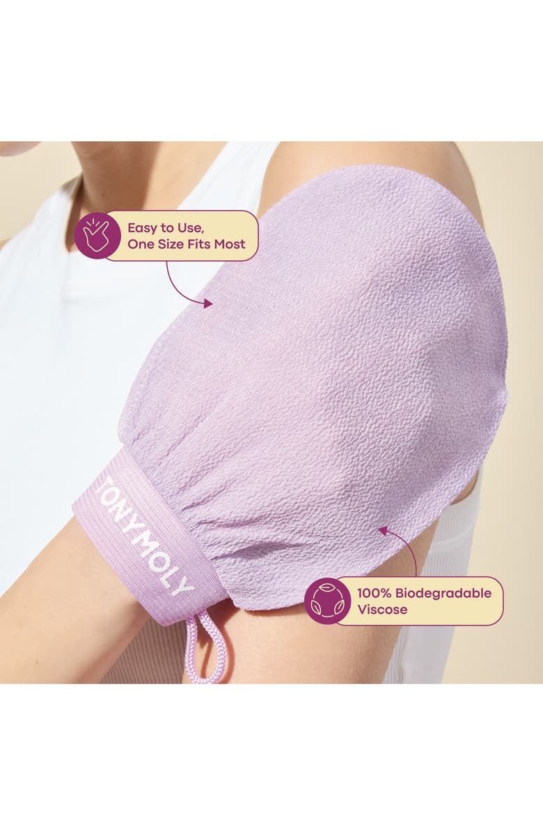 TONYMOLY Plum Bum K-Spa Body Exfoliating Gloves, Alternate, color, Pink