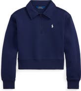 Polo Ralph Lauren Kids' Double Knit Quarter Zip Polo Sweatshirt