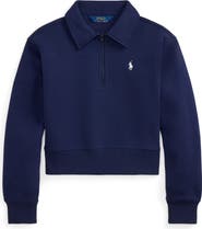 Polo Ralph Lauren Kids' Double Knit Quarter Zip Polo Sweatshirt