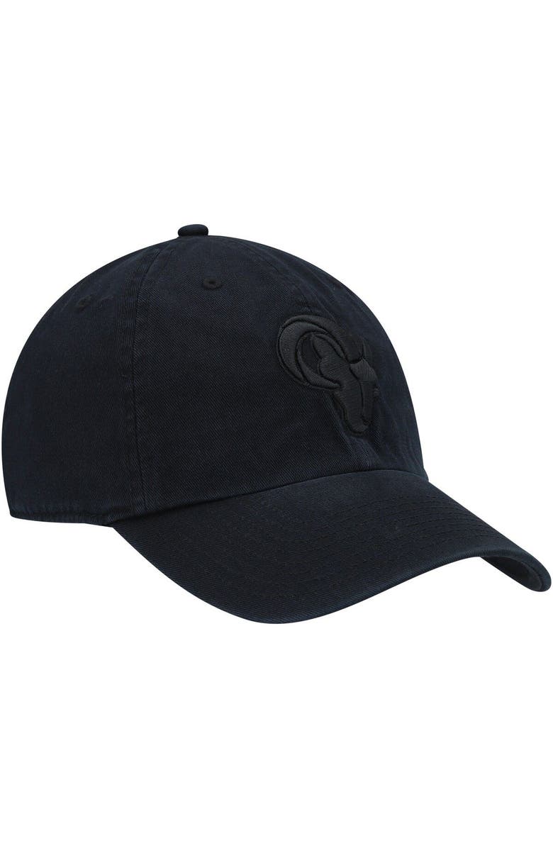 '47 Men's '47 Black Los Angeles Rams Team Tonal Clean Up Adjustable Hat, Alternate, color, 