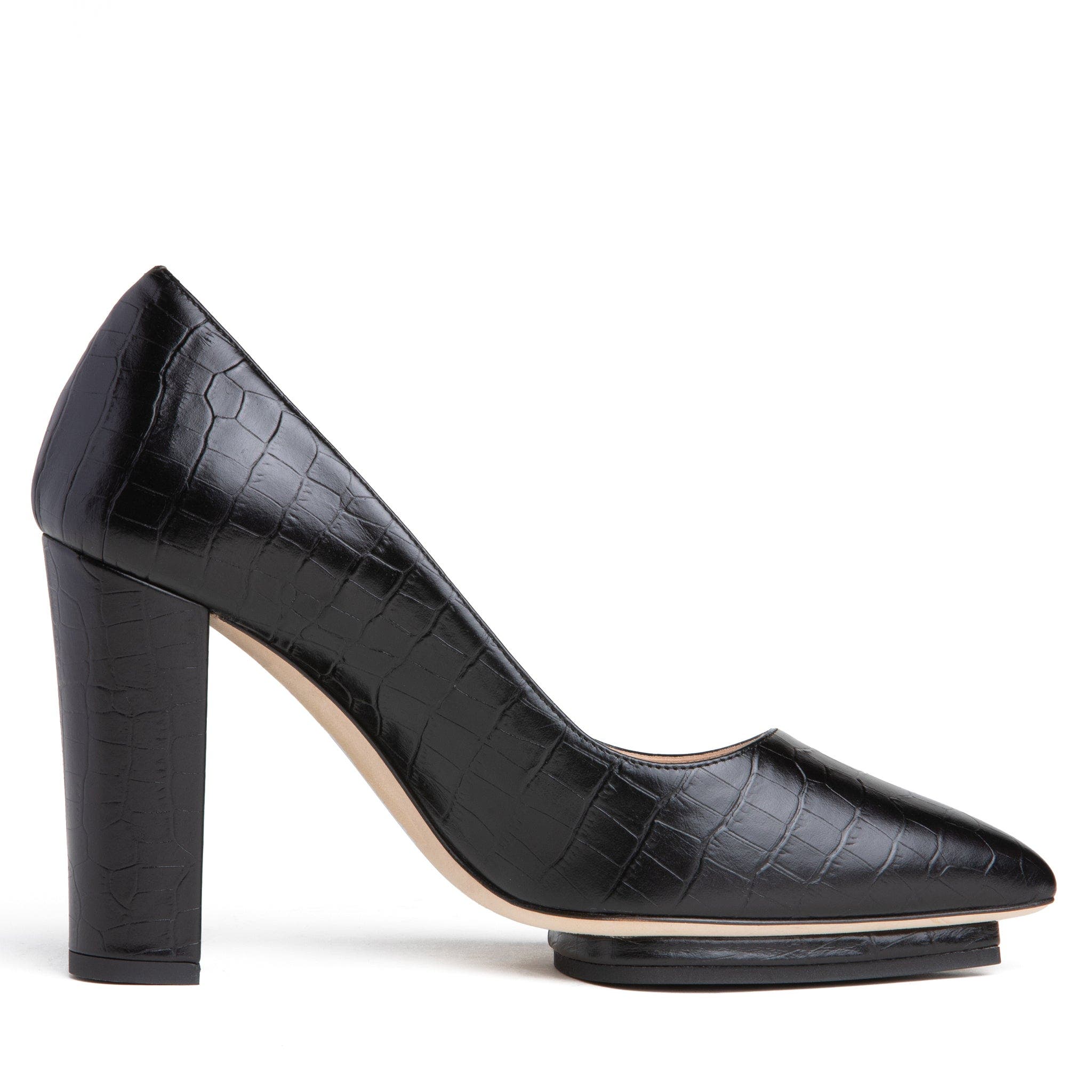 BEAUTIISOLES Pippa Leather Pump, Alternate, color, Black