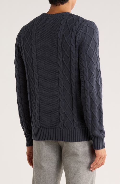 14th & Union Cable Knit Sweater In Gray