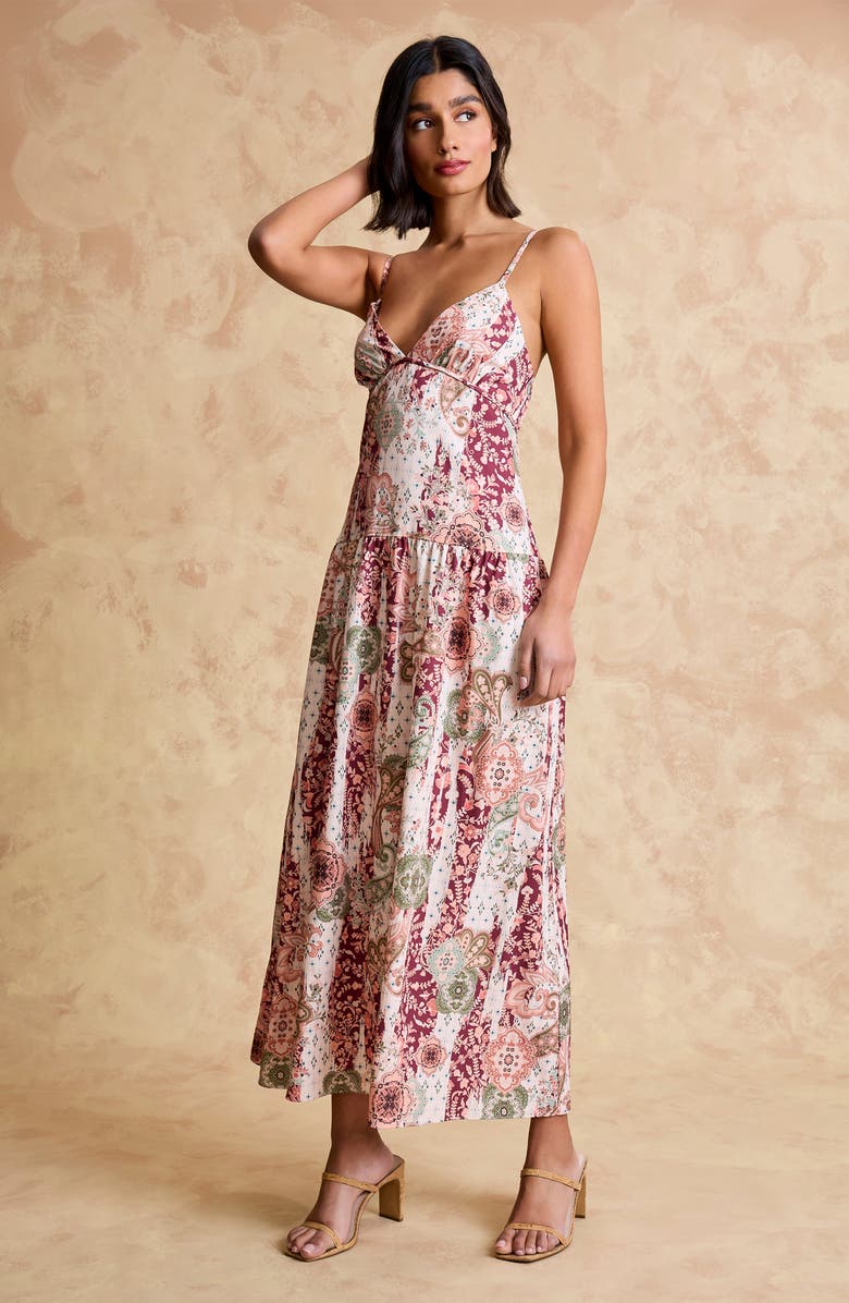 The Good Journey Paisley Print Maxi Dress, Alternate, color, Beige/ Peach Fuzz