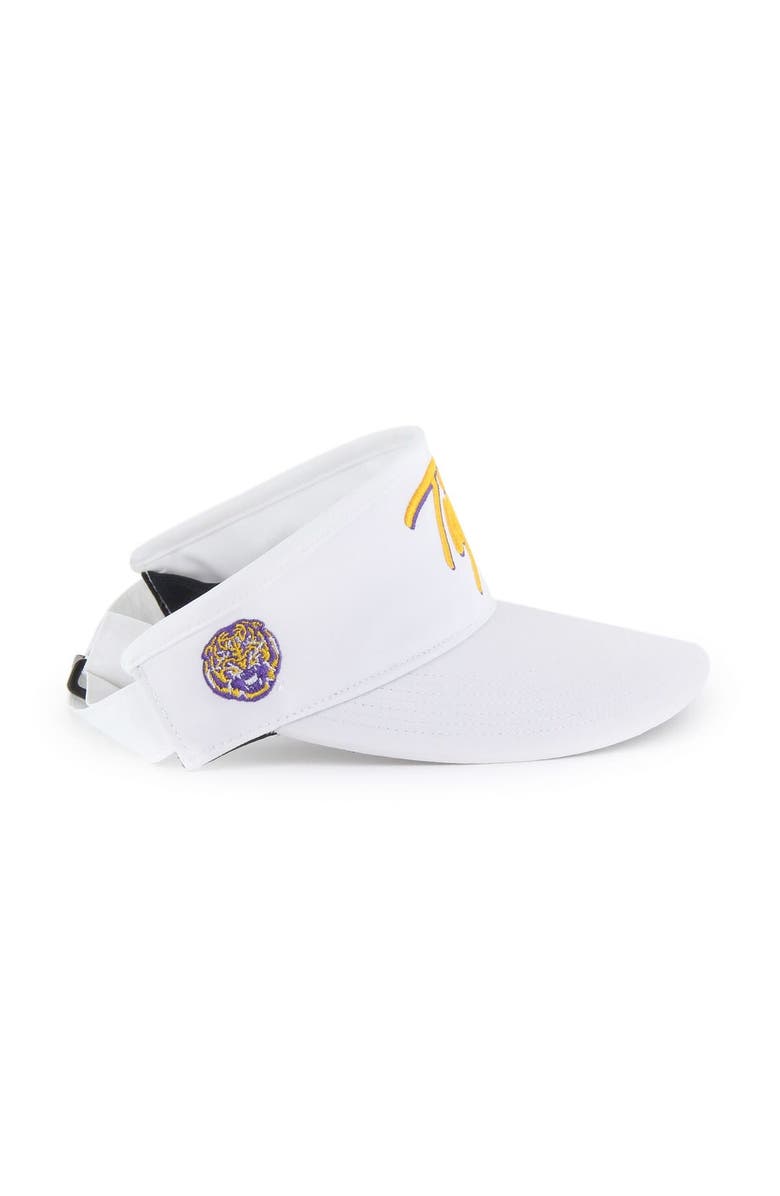 '47 Men's '47 White LSU Tigers Melbourne brrr° Adjustable Visor, Alternate, color, 