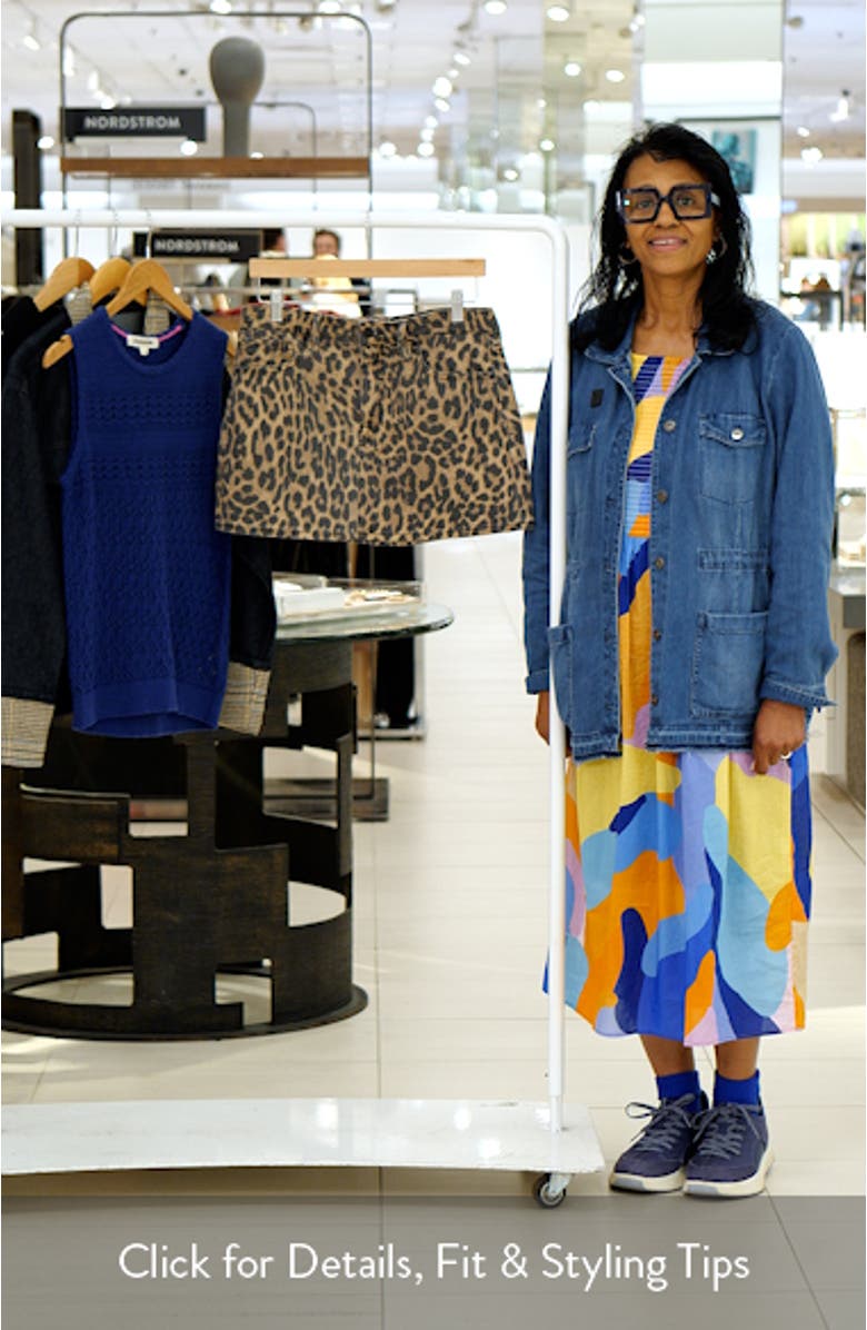 '90s Leopard Print Denim Miniskirt, sales video thumbnail