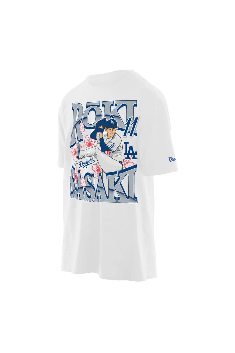 Men's New Era Roki Sasaki White Los Angeles Dodgers Player T-Shirt, Alternate, color, White