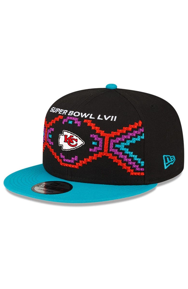 New Era Men's New Era  Black Kansas City Chiefs Super Bowl LVII Tarmac 9FIFTY Snapback Hat, Alternate, color, 