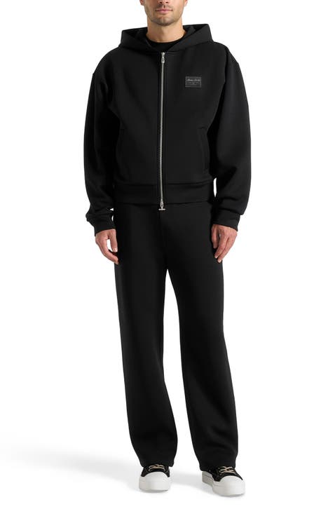 Ray Unisex Neoprene Cropped Zip Hoodie