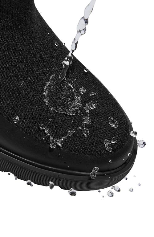 Vivaia Faux Fur Platform Chunky Wedge Boots In Black