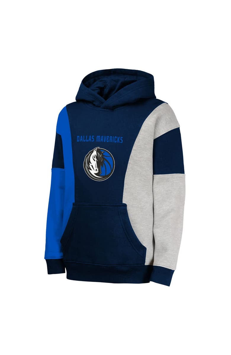 Outerstuff Youth  Navy Dallas Mavericks Ace In the Hole Pullover Hoodie, Alternate, color, Navy