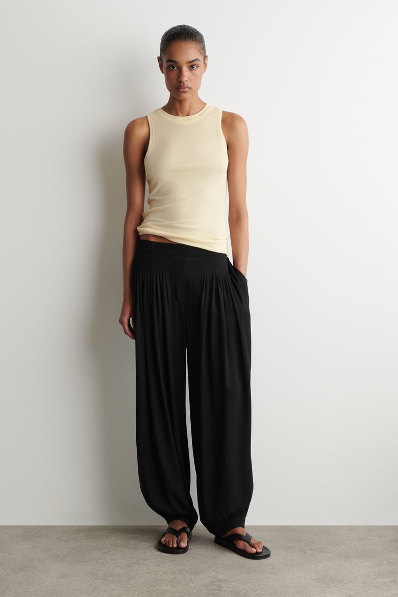 Ribbed Silk Tank Top, Alternate, color, BUTTERMILK