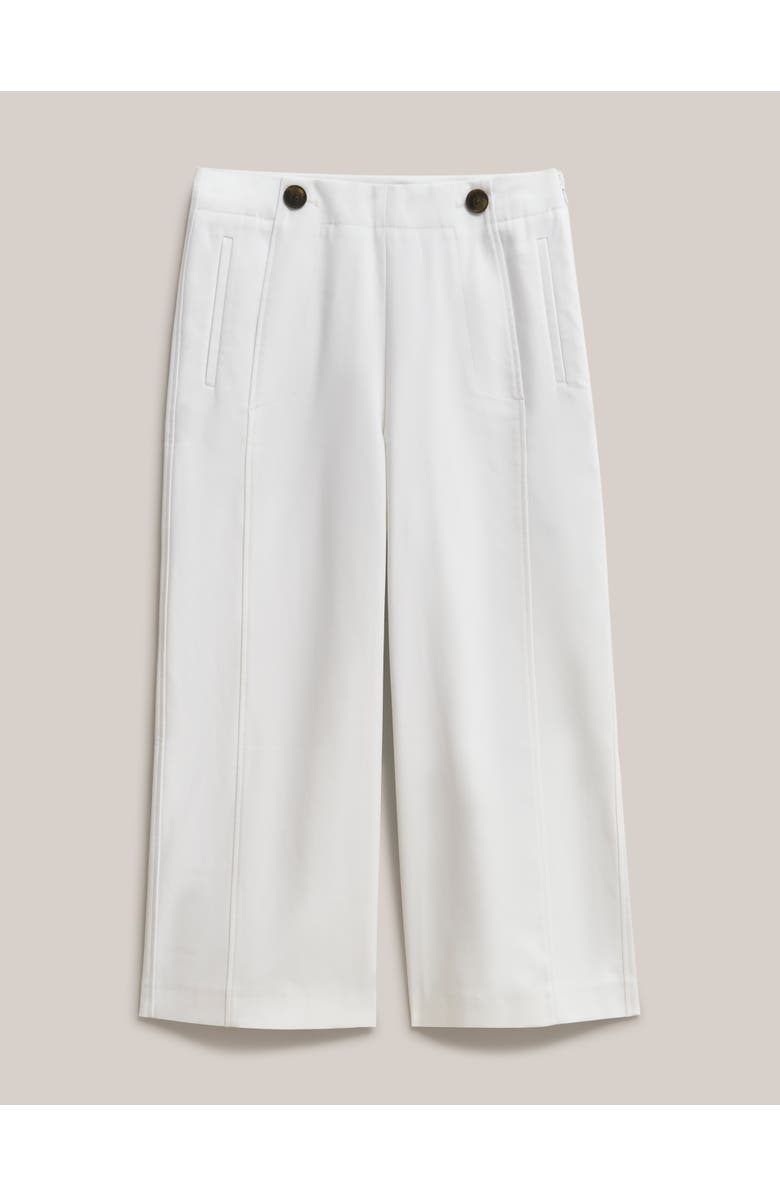 HOBBS LONDON Kimmi High Rise Culotte Trousers, Alternate, color, White