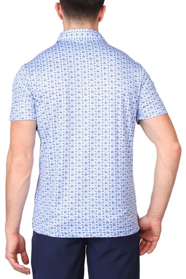 Golf Cart Print Performance Polo, Alternate, color, BLUE BYRD
