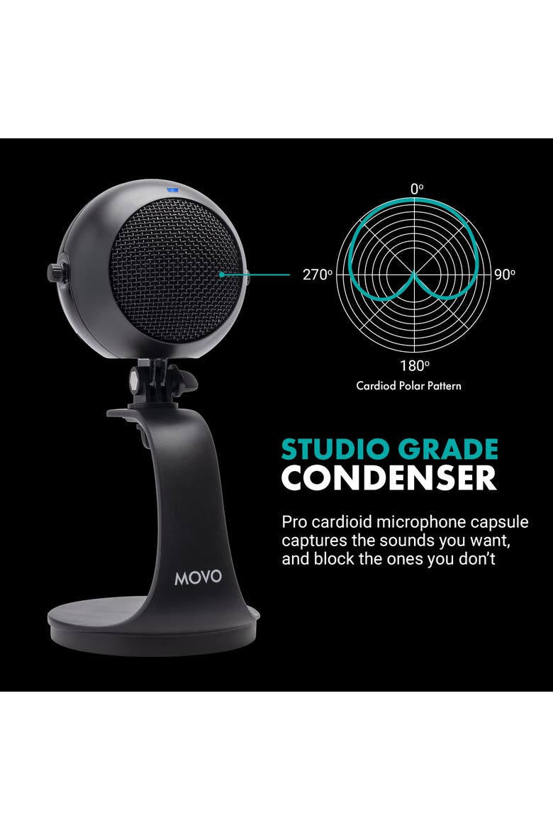 WebMic Desktop USB Microphone with  Stand, Alternate, color, Black