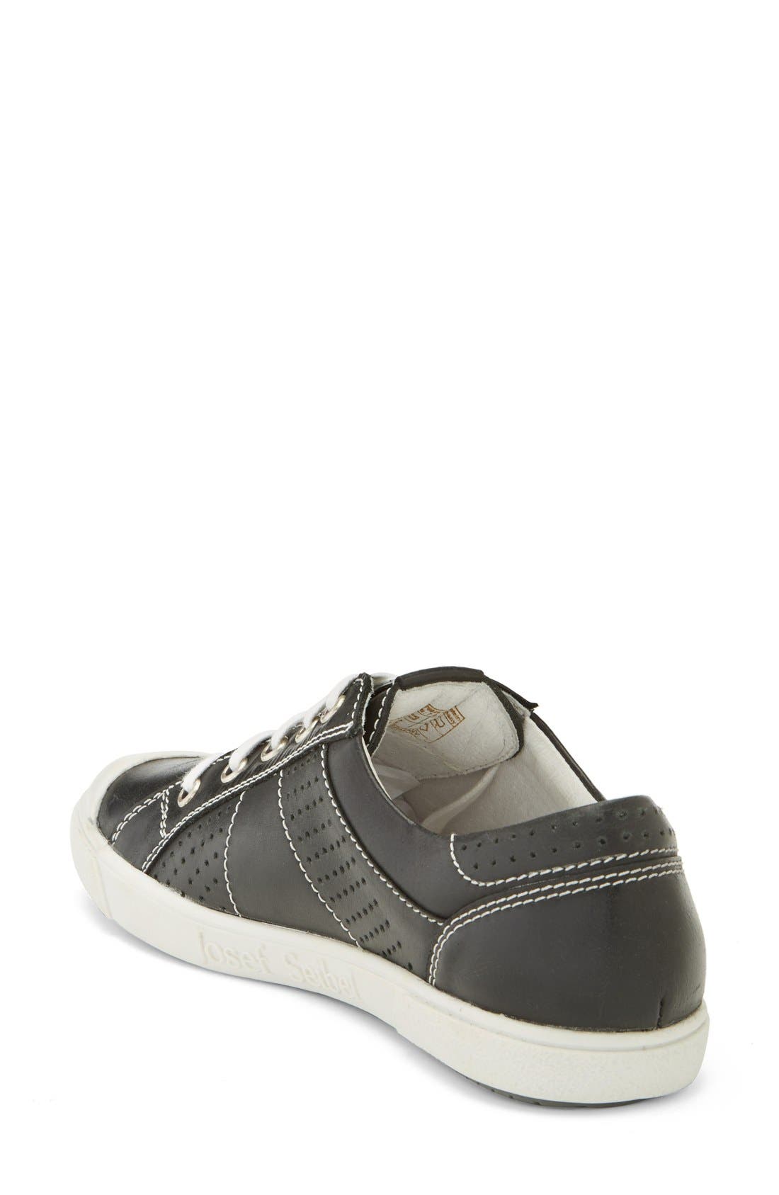 'Lilo 13' Leather Sneaker, Alternate, color, BLACK LEATHER