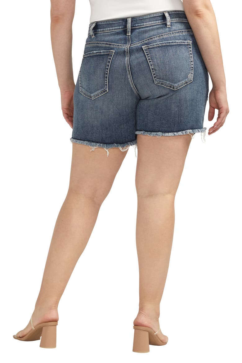 Americana Mid Rise Boyfriend Shorts, Alternate, color, INDIGO