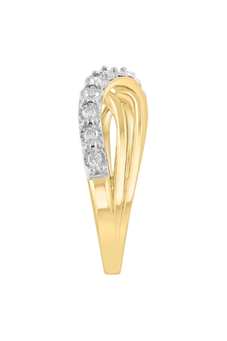 Diamond Crossover Band Ring, Alternate, color, WHITE