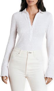 rag & bone Gemma Floral Jacquard Polo