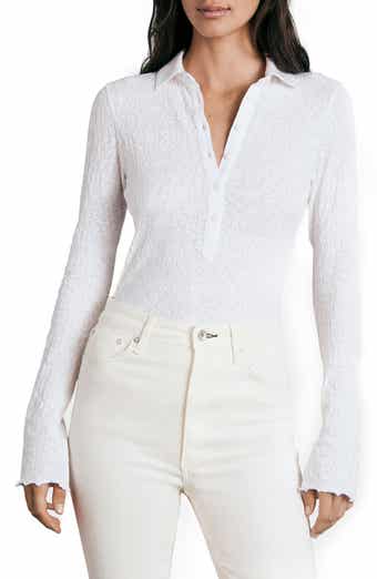 rag & bone Gemma Floral Jacquard Polo