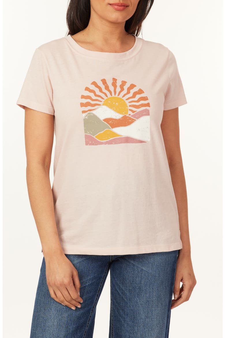Julia Everyday Graphic T-Shirt, Main, color, SEPIA ROSE