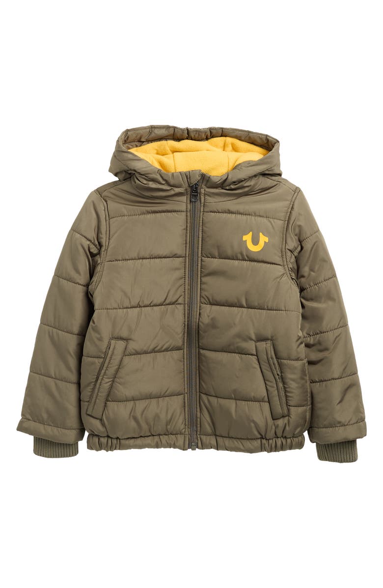 True Religion Kids' Quilted Puffer Jacket, Main, color, Kalam