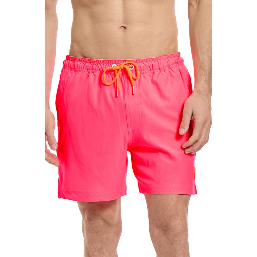 Opposuits Neon Pink Power Swim Trunks In Pink